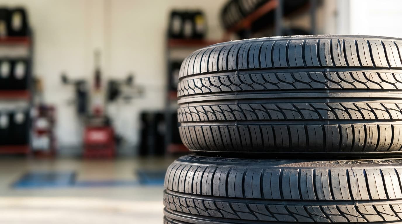 Premium tire tread detail